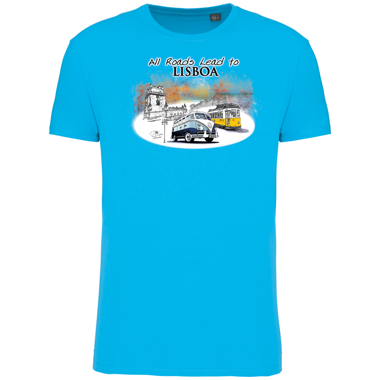 T-Shirt Algodão Biológico All Roads Lead to Lisboa
