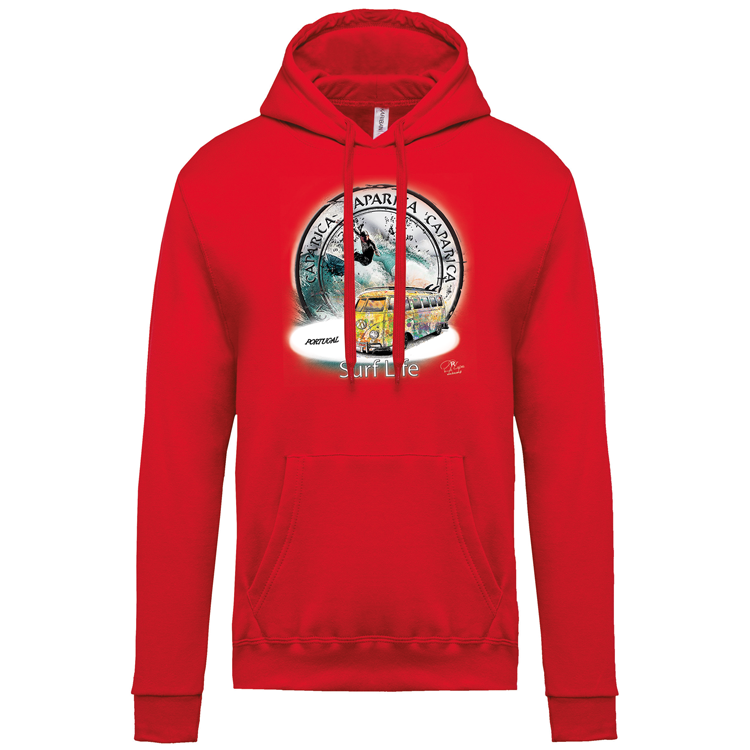 Sweatshirt Kariban com Capuz Surf Life Caparica