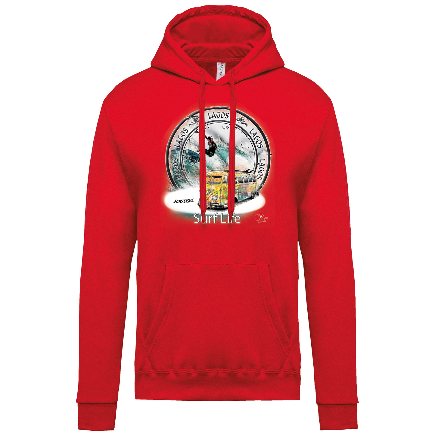 Sweatshirt Kariban com Capuz Surf Life Lagos