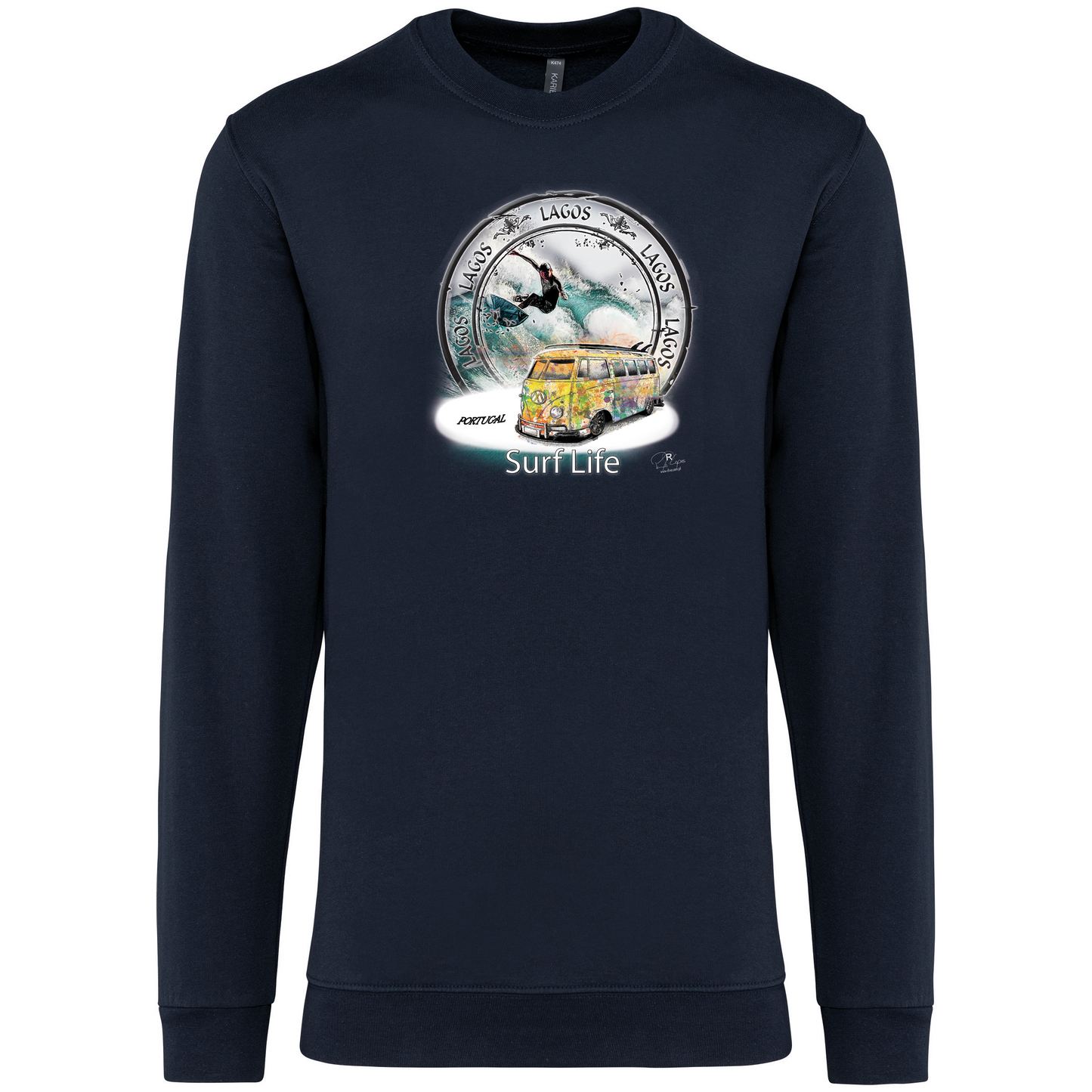 Sweatshirt Kariban sem Capuz Surf Life Lagos