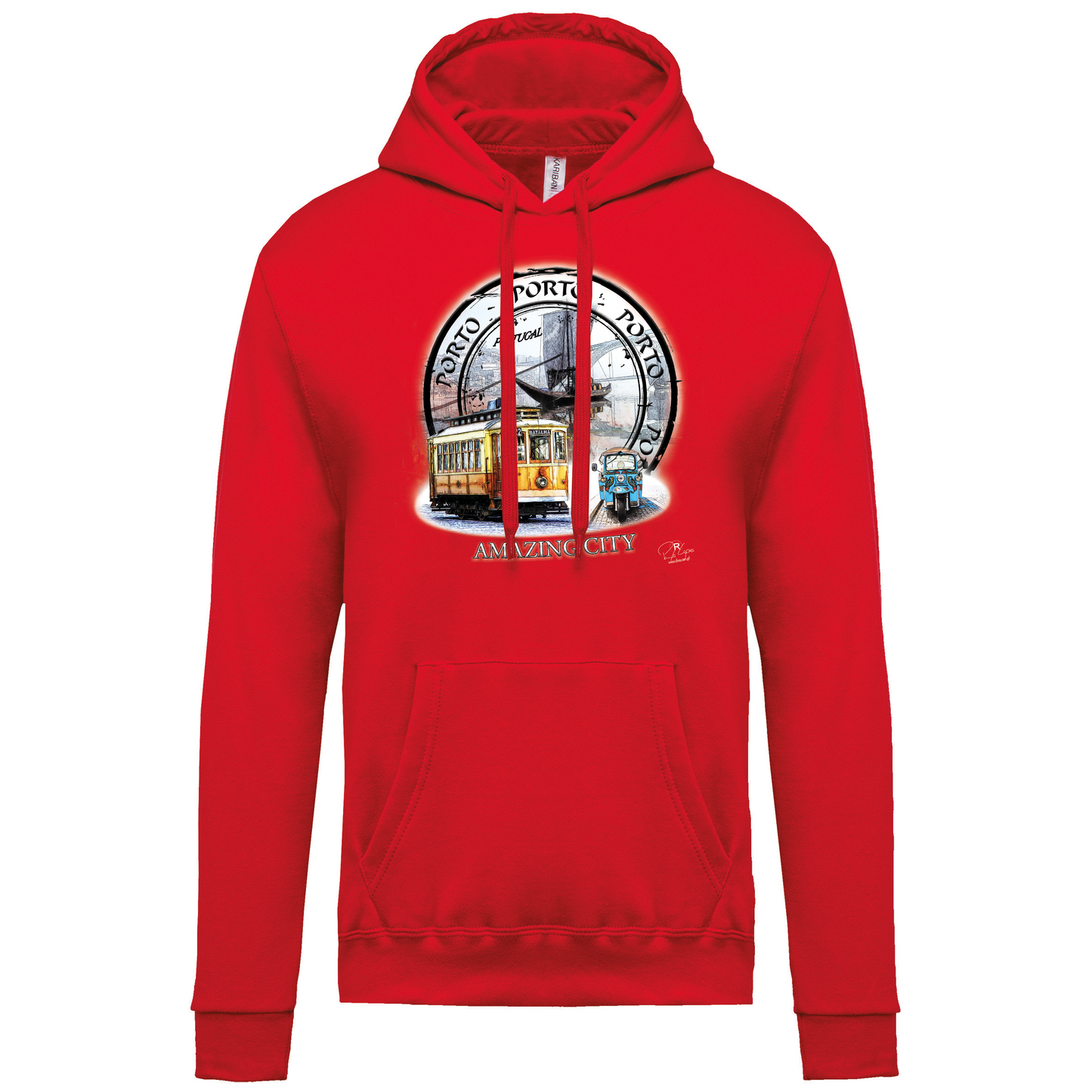 Sweatshirt Kariban com Capuz Amazing City Porto