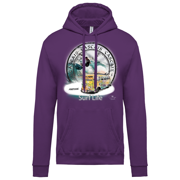 Sweatshirt Kariban com Capuz Surf Life Cascais
