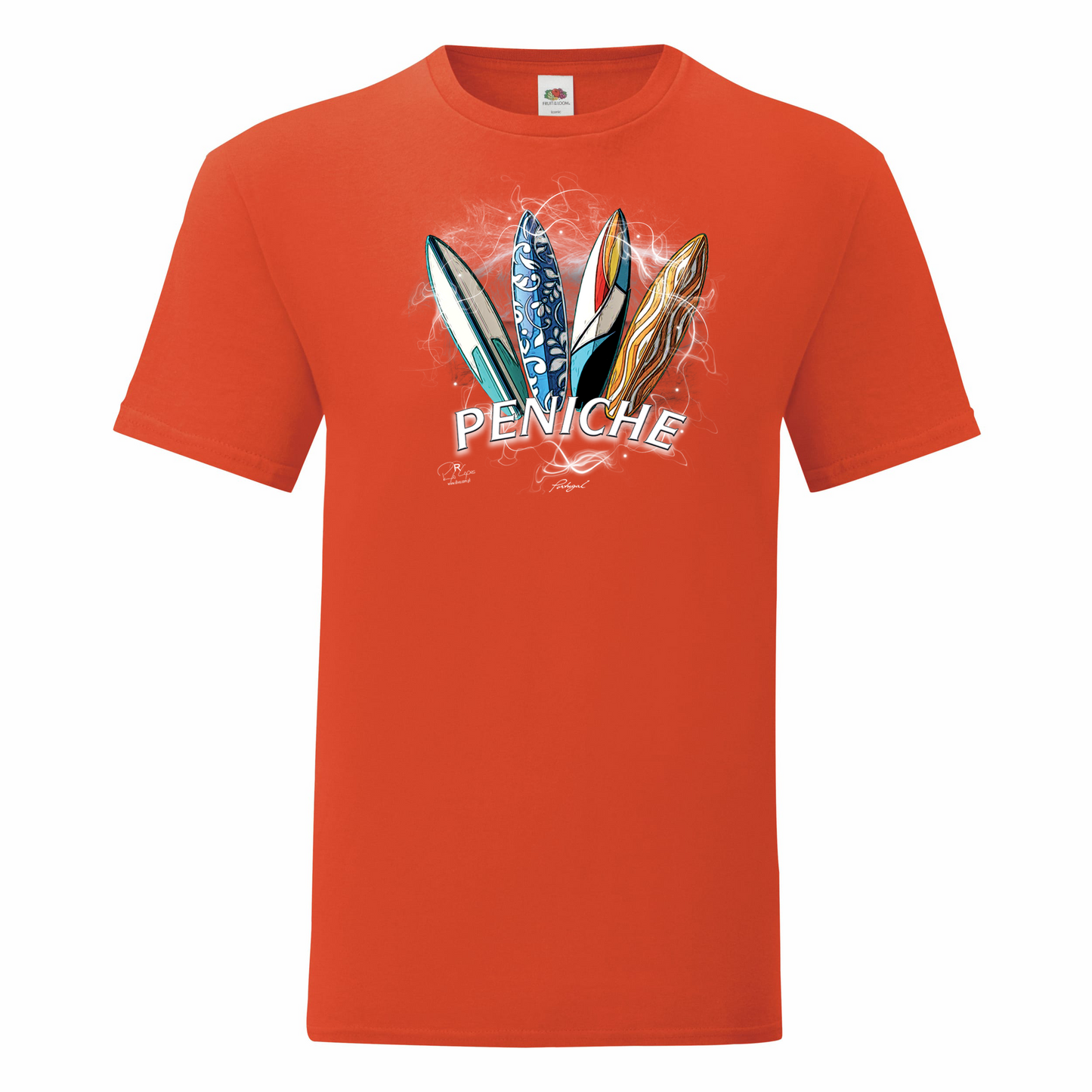 T-shirt Fruit of the Loom, Iconic, 150g, Surfboards Peniche