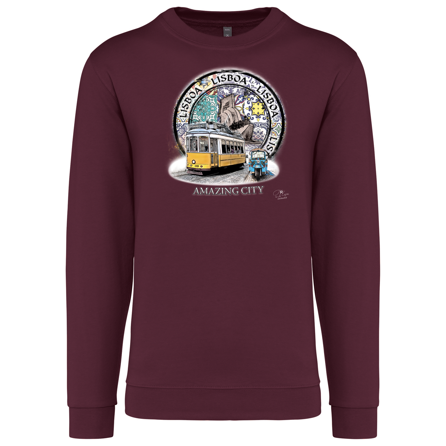 Sweatshirt Kariban sem Capuz Amazing City Lisboa