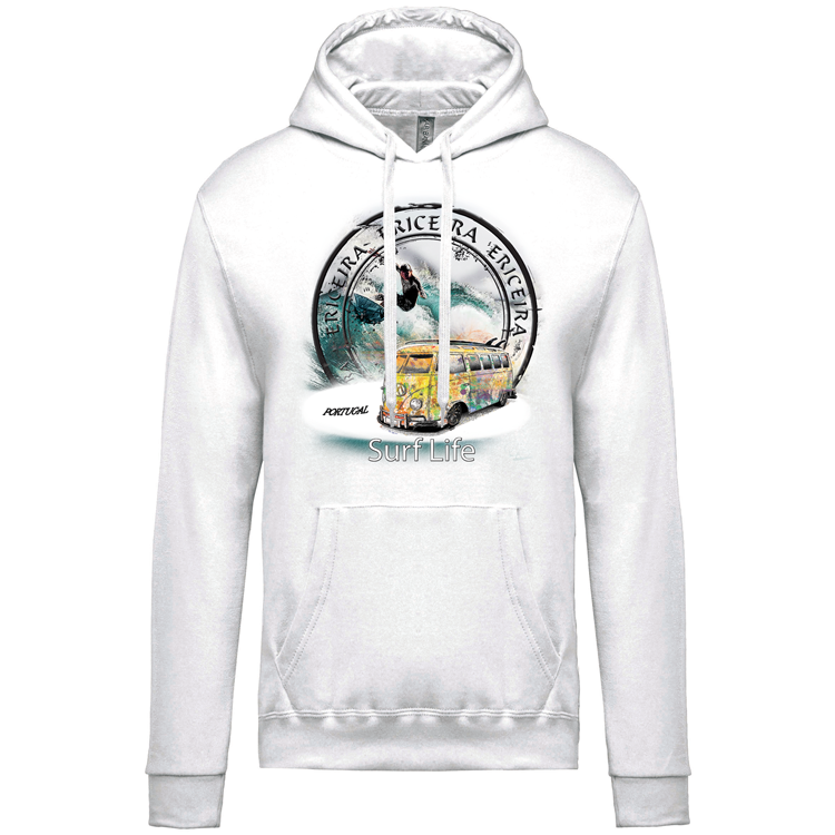 Sweatshirt Kariban com Capuz Surf Life Ericeira