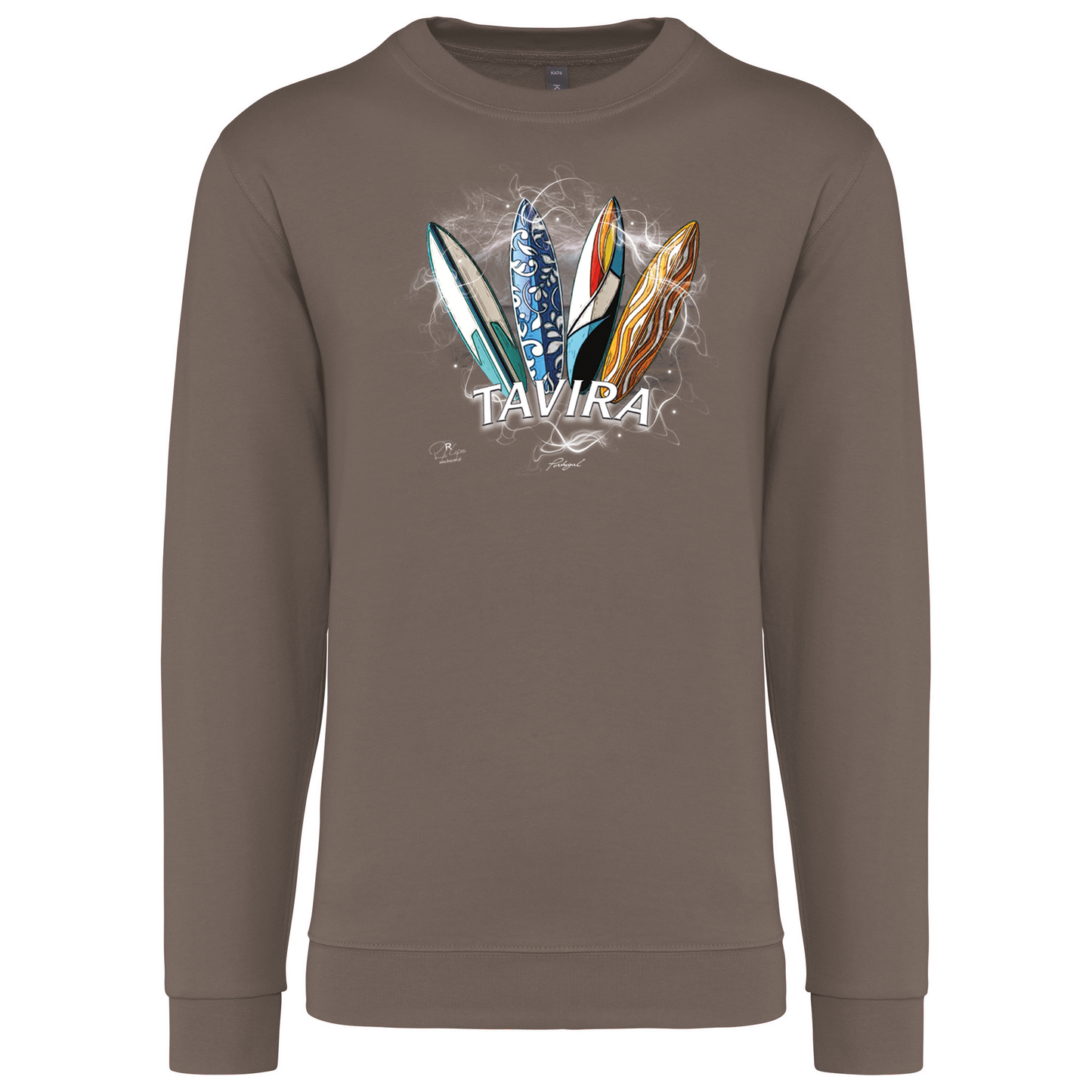 Sweatshirt Kariban sem Capuz Surfboards Tavira