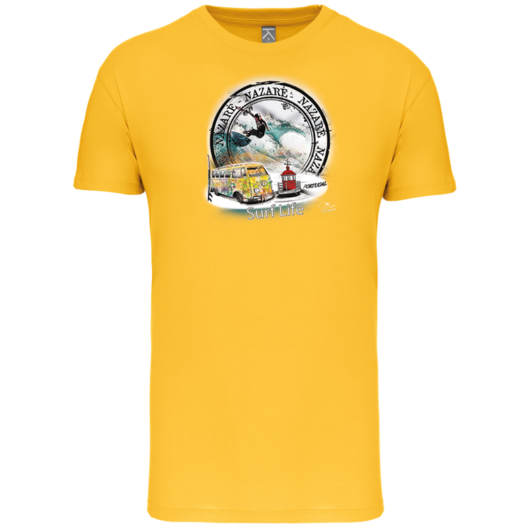 T-Shirt Algodão Biológico Surf Life Nazaré