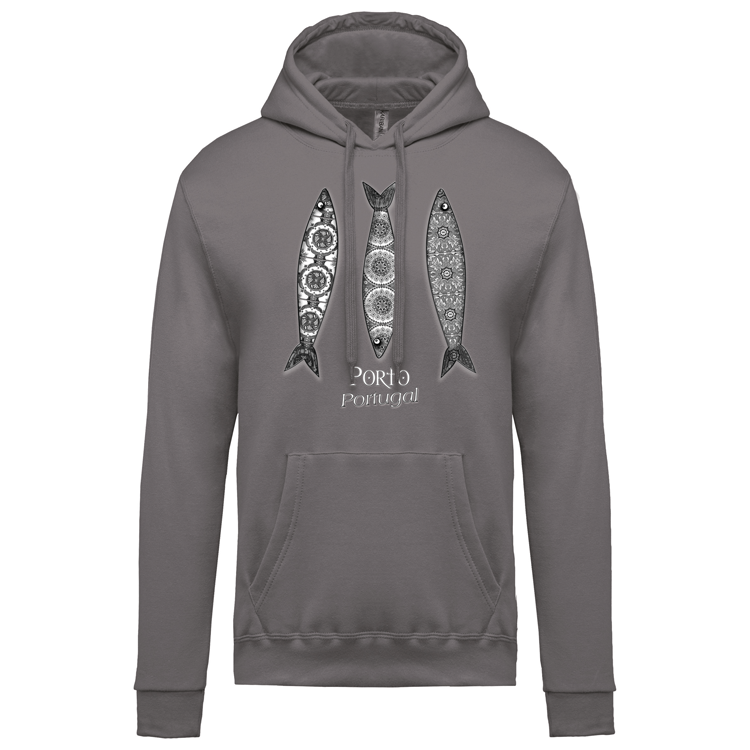 Sweatshirt Kariban com Capuz 3 Sardinhas Porto