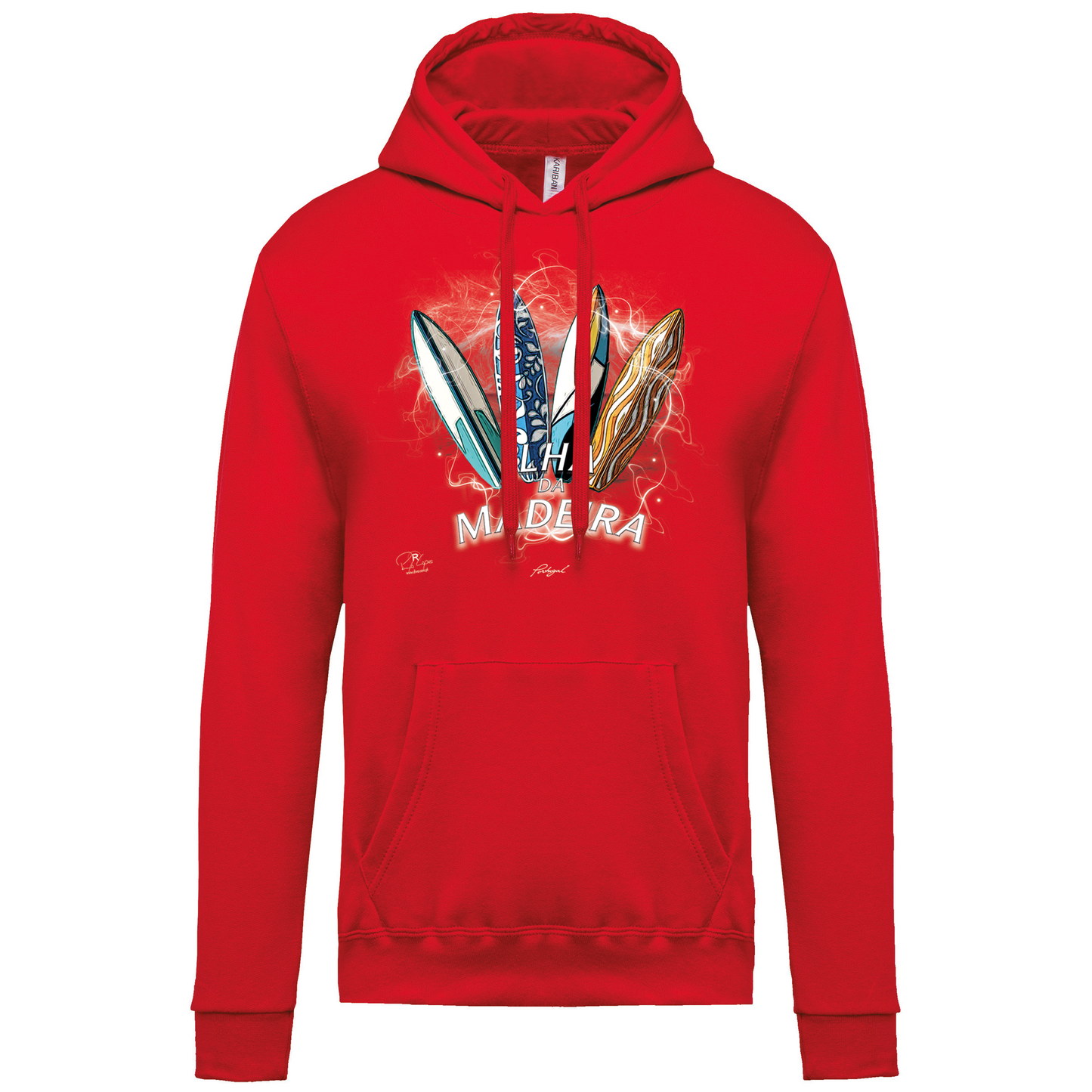 Sweatshirt Kariban com Capuz Surfboards Ilha da Madeira