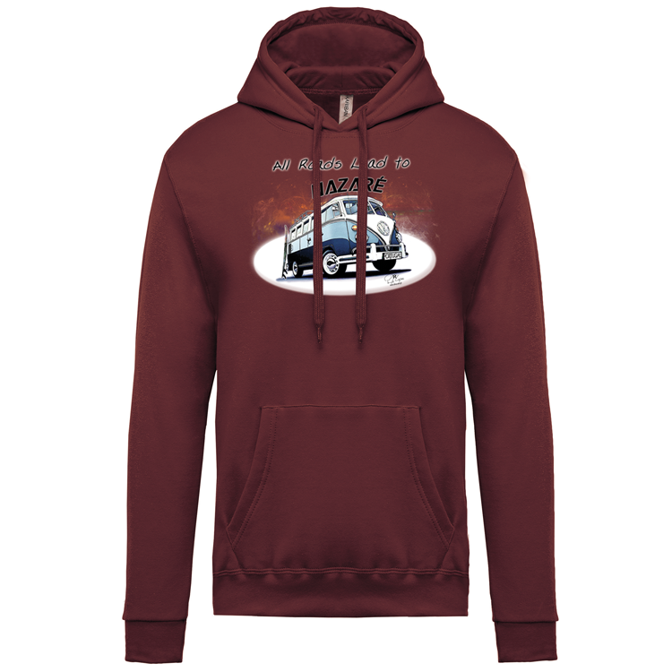 Sweatshirt Kariban com Capuz All Roads Lead to Nazaré