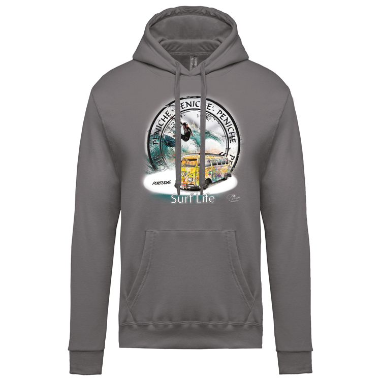 Sweatshirt Kariban com Capuz Surf Life Peniche