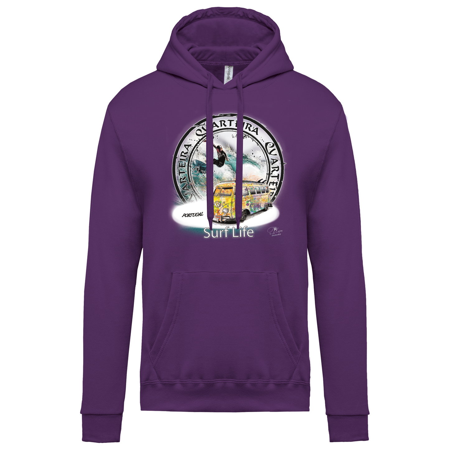 Sweatshirt Kariban com Capuz Surf Life Quarteira