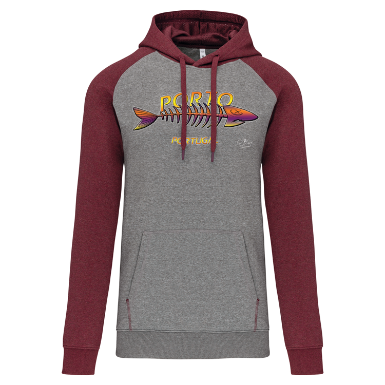 Sweatshirt Bicolor com capuz Espinha Porto