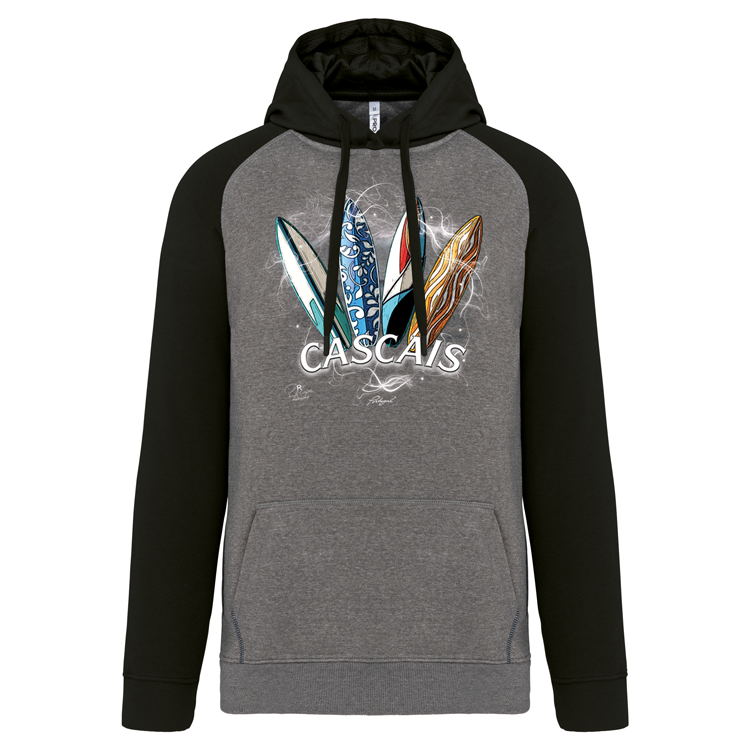 Sweatshirt Bicolor com capuz Surfboards Cascais