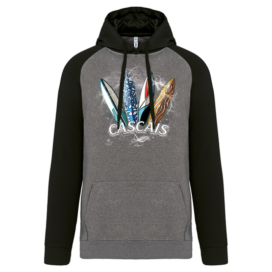 Sweatshirt Bicolor com capuz Surfboards Cascais