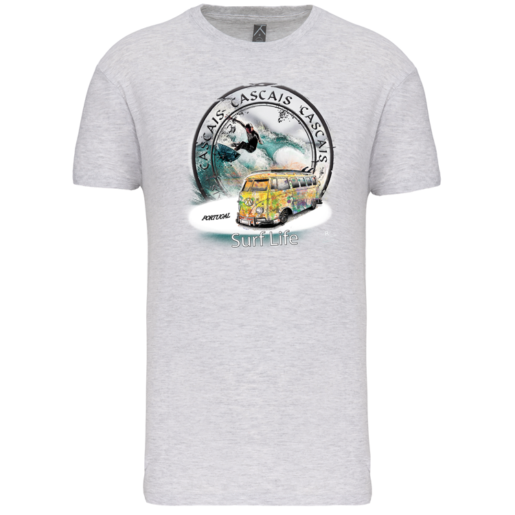 T-Shirt Algodão Biológico Surf Life Cascais