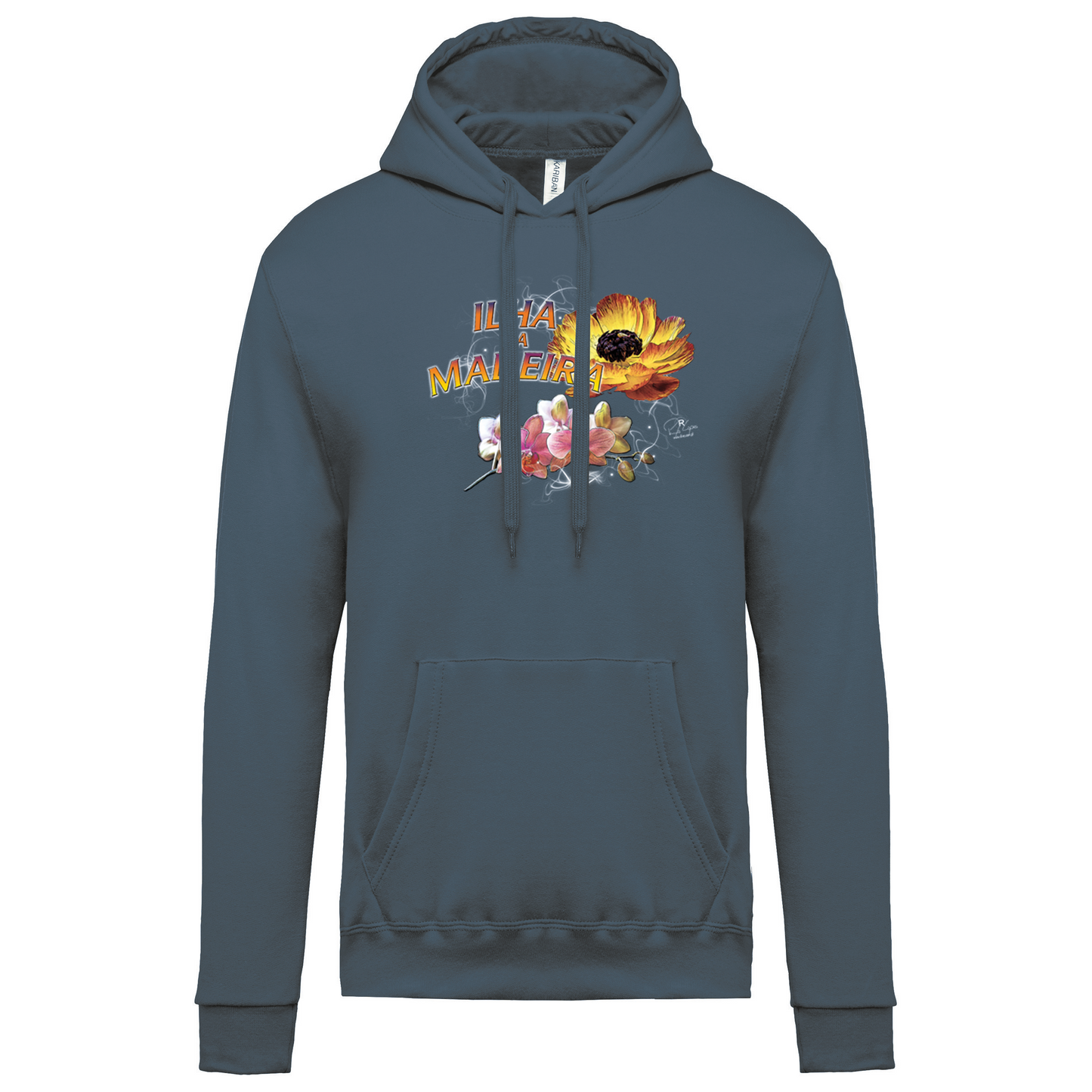 Sweatshirt Kariban com Capuz Madeira Flowers