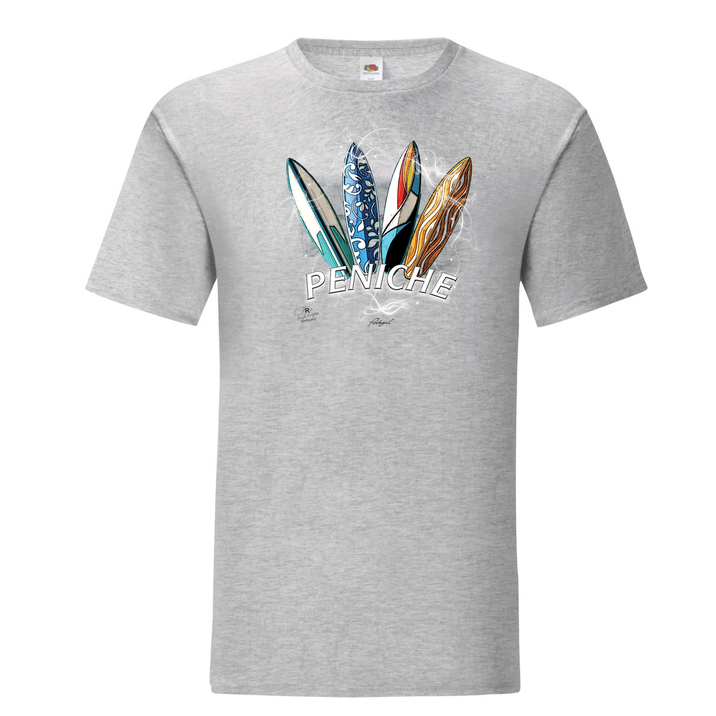 T-shirt Fruit of the Loom, Iconic, 150g, Surfboards Peniche