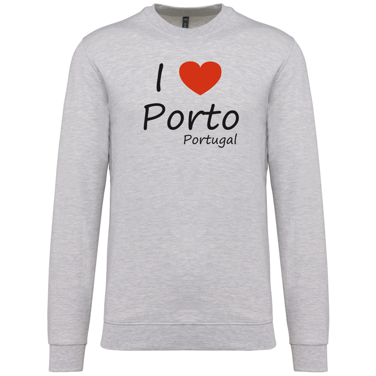 Sweatshirt Kariban sem Capuz I Love Porto