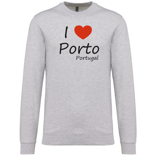 Sweatshirt Kariban sem Capuz I Love Porto