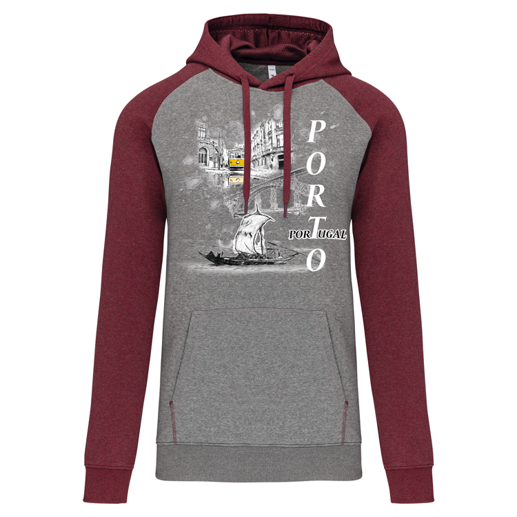 Sweatshirt Bicolor com capuz Espelho 2  Porto