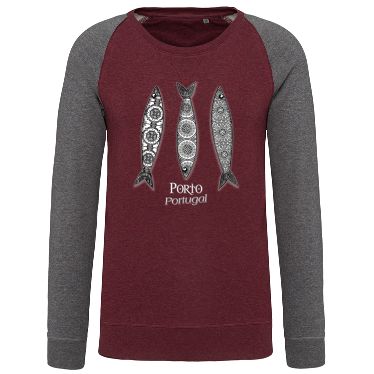 Sweatshirt Bicolor sem capuz 3 Sardinhas Porto