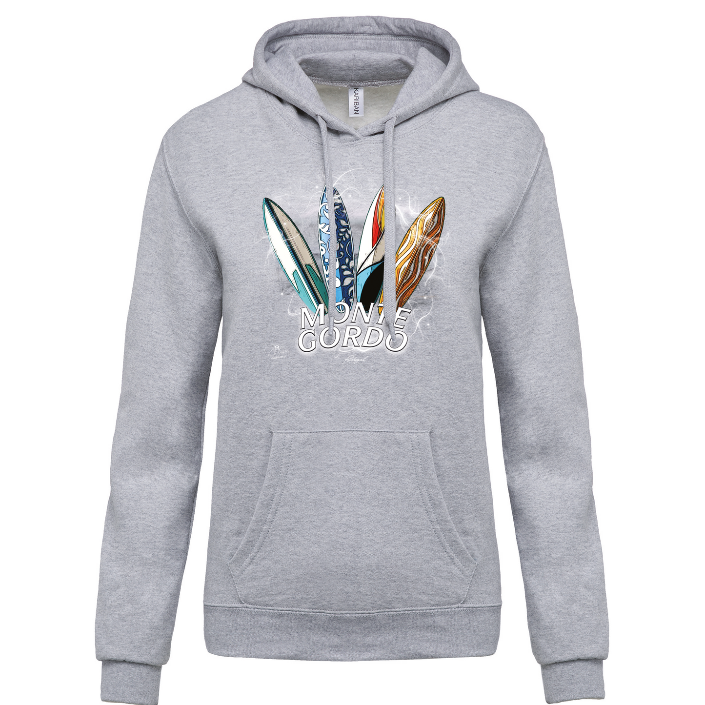 Sweatshirt Kariban com Capuz Surfboards Monte Gordo