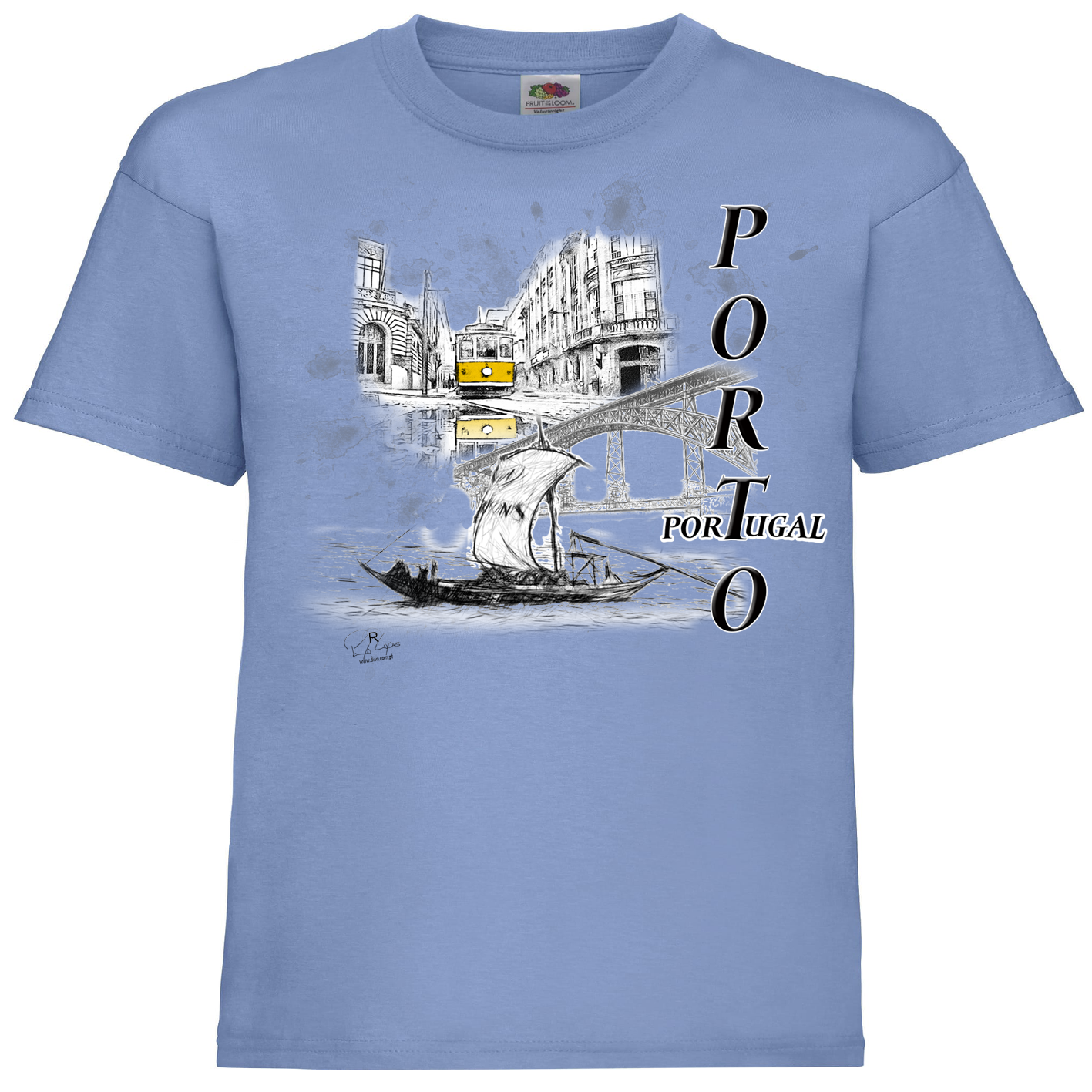 T-shirt Fruit of the Loom Kids Espelho 2