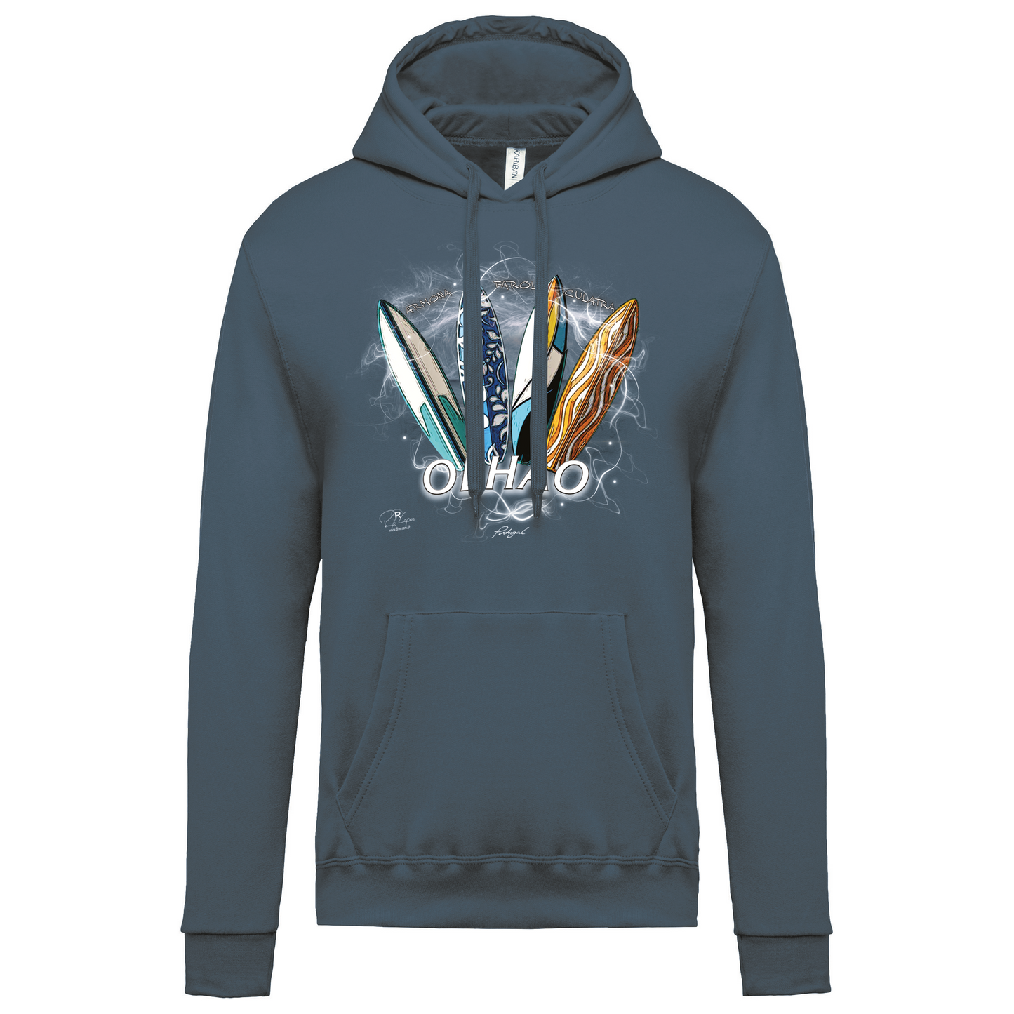 Sweatshirt Kariban com Capuz Surfboards Olhão