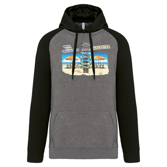 Sweatshirt Bicolor com capuz Pegadas Albufeira