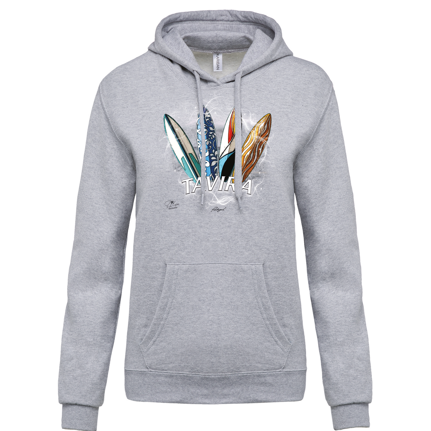 Sweatshirt Kariban com Capuz Surfboards Tavira