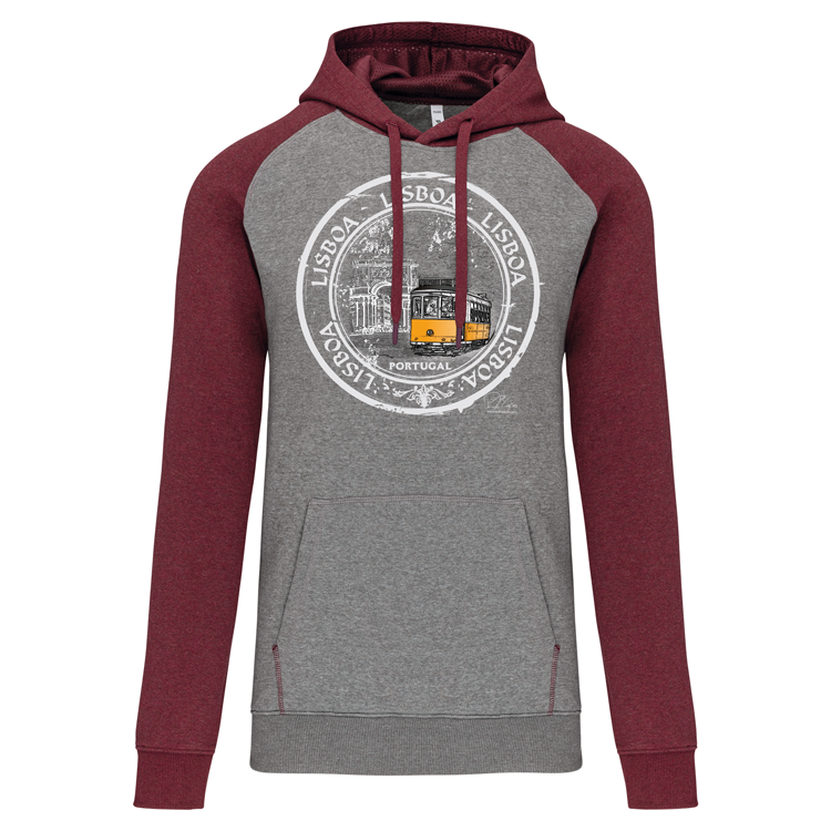 Sweatshirt Bicolor com capuz Selo 1