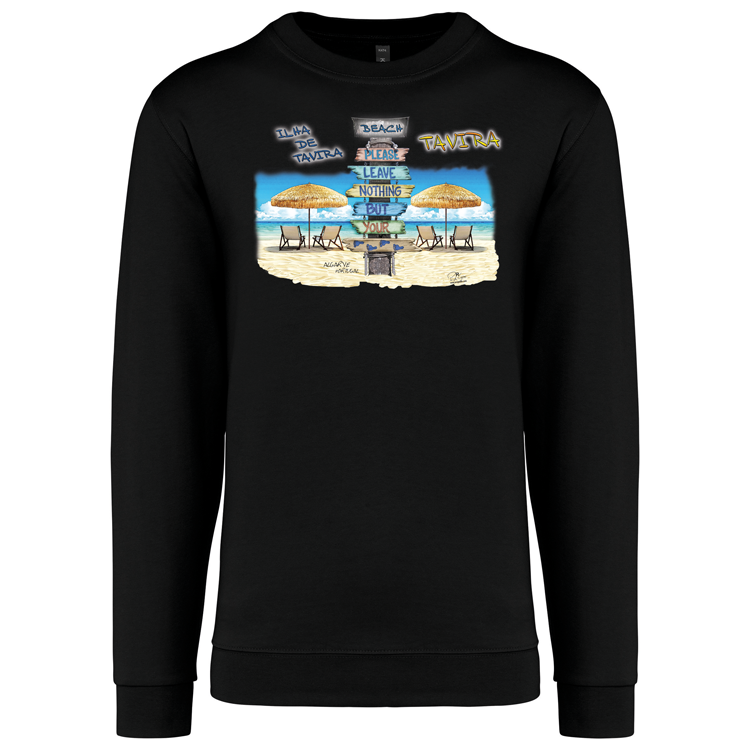 Sweatshirt Kariban sem Capuz Pegadas Tavira