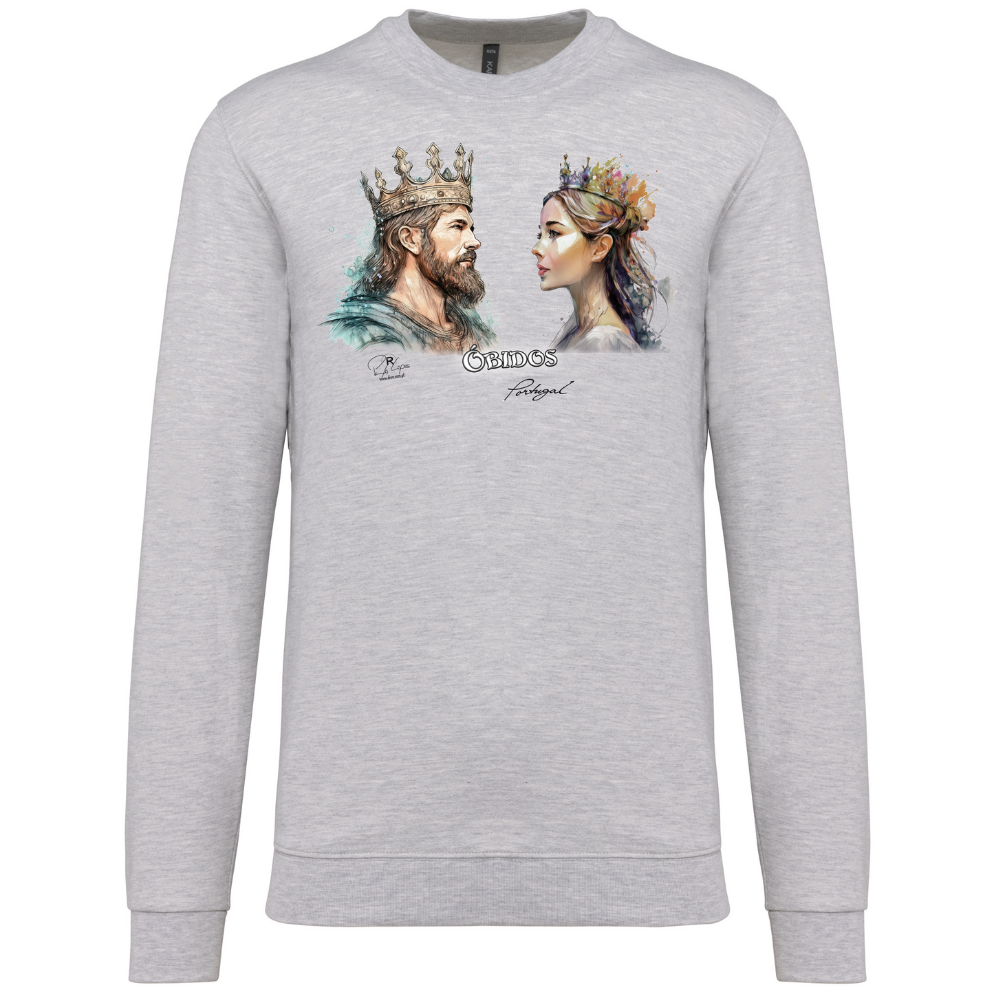 Sweatshirt Kariban sem Capuz King and Queen Óbidos