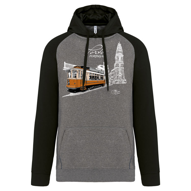 Sweatshirt Bicolor com capuz Clérigos