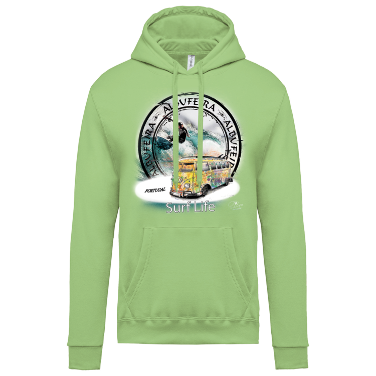 Sweatshirt Kariban com Capuz Surf Life Albufeira