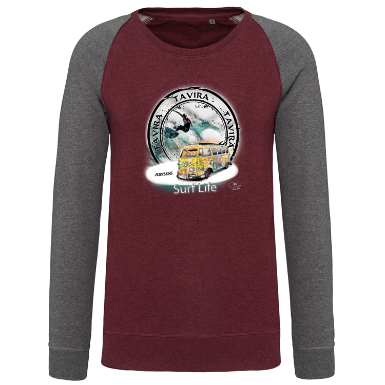 Sweatshirt Bicolor sem capuz Surf Life Tavira