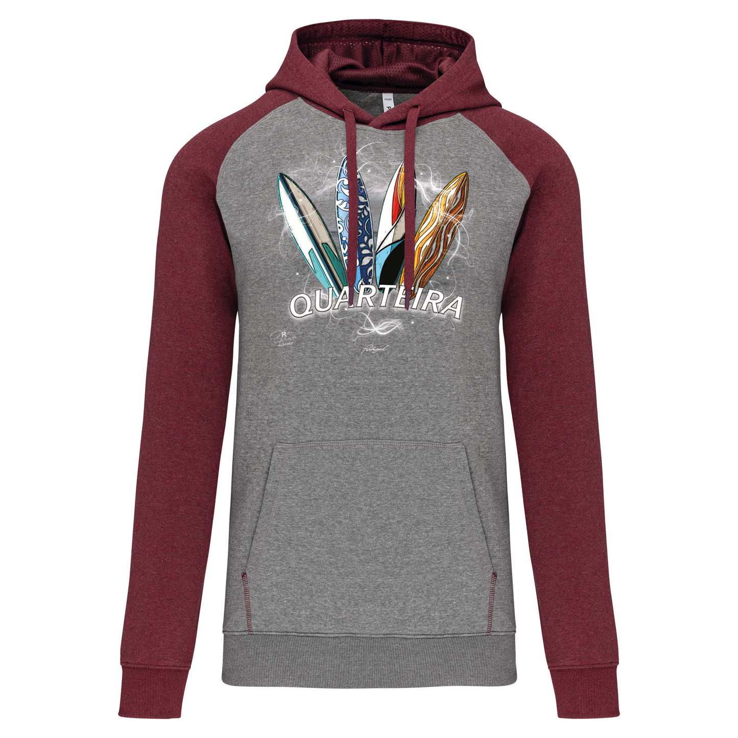 Sweatshirt Bicolor com capuz Surfboards Quarteira