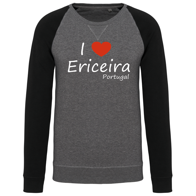 Sweatshirt Bicolor sem capuz I Love Ericeira