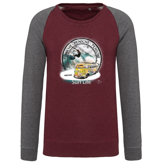 Sweatshirt Bicolor sem capuz Surf Life Peniche