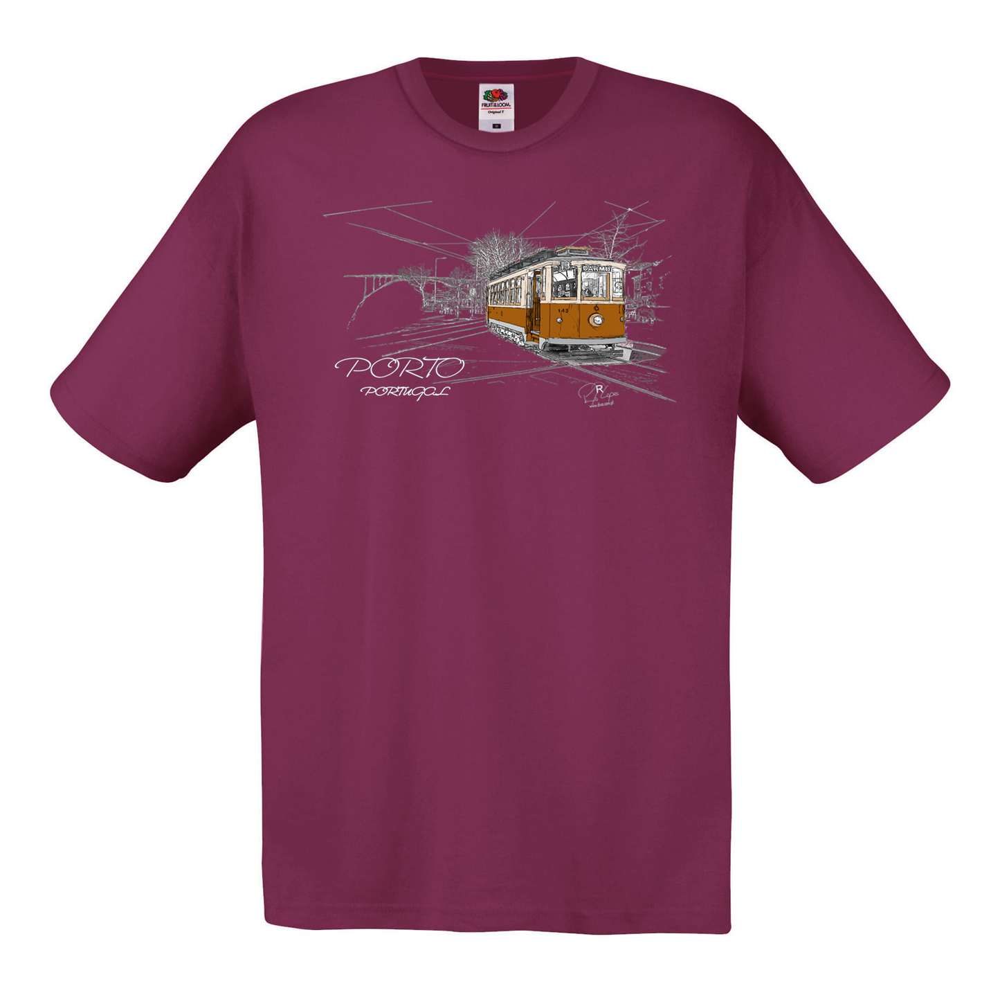 T-shirt Fruit of the Loom, Original 145g, Carmo