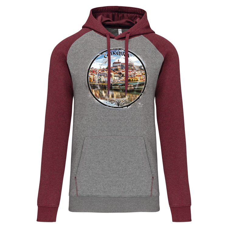 Sweatshirt Bicolor com capuz Selo Coimbra