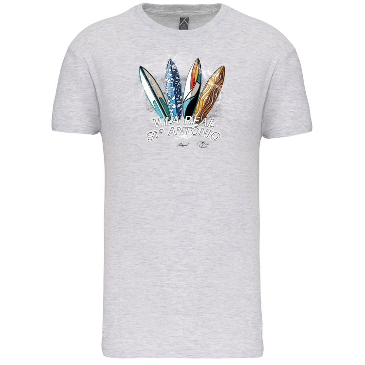 T-Shirt Algodão Biológico Surfboards Vila Real Stº António