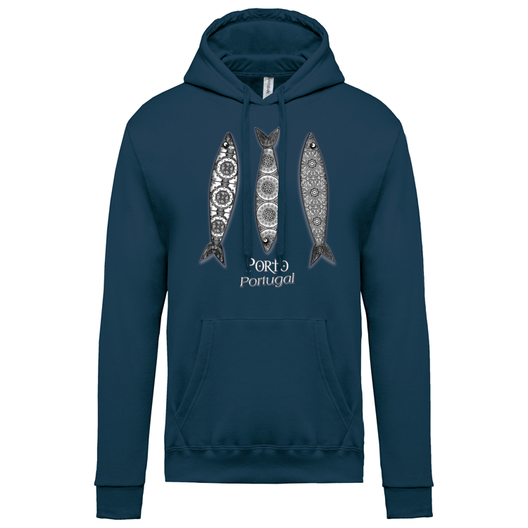 Sweatshirt Kariban com Capuz 3 Sardinhas Porto