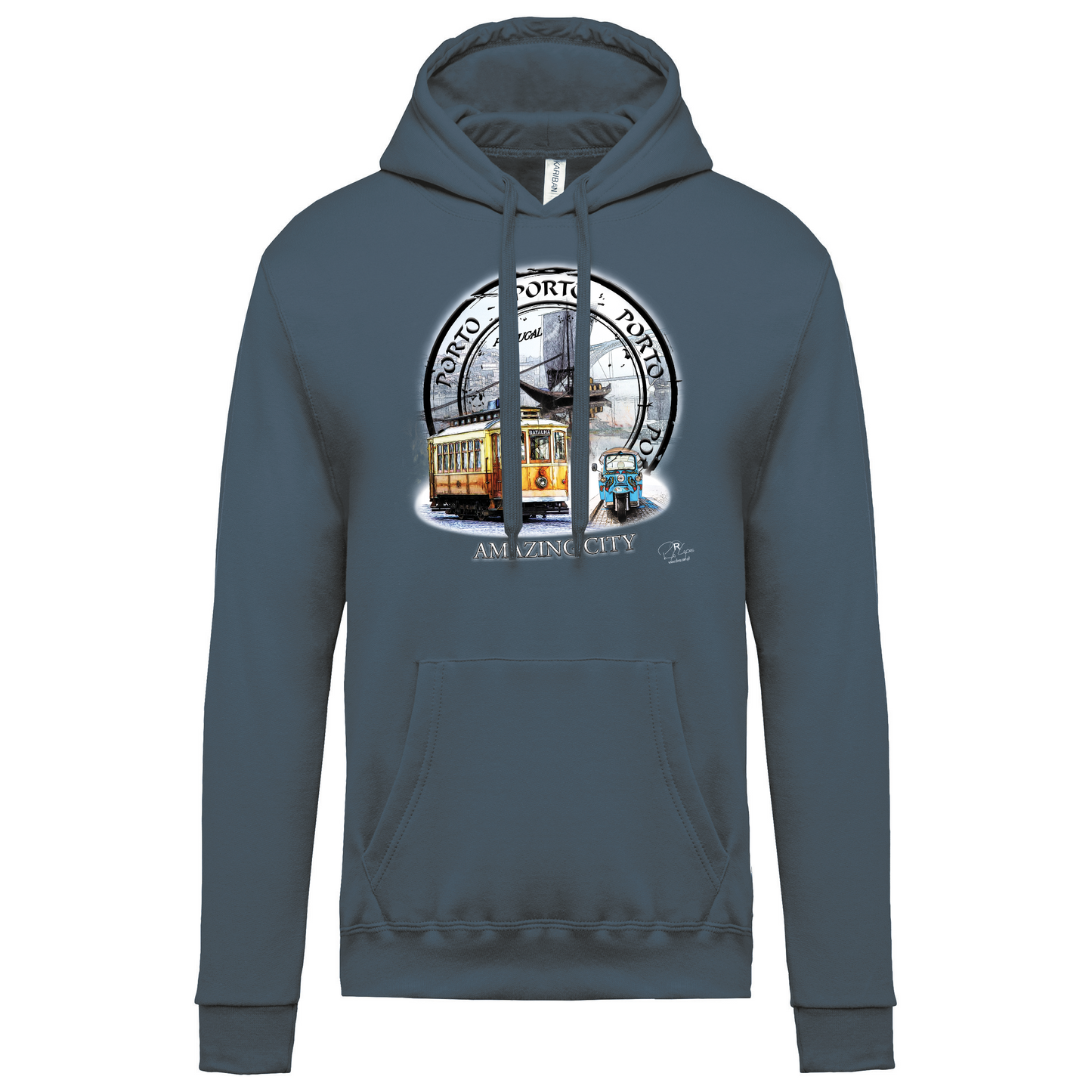 Sweatshirt Kariban com Capuz Amazing City Porto