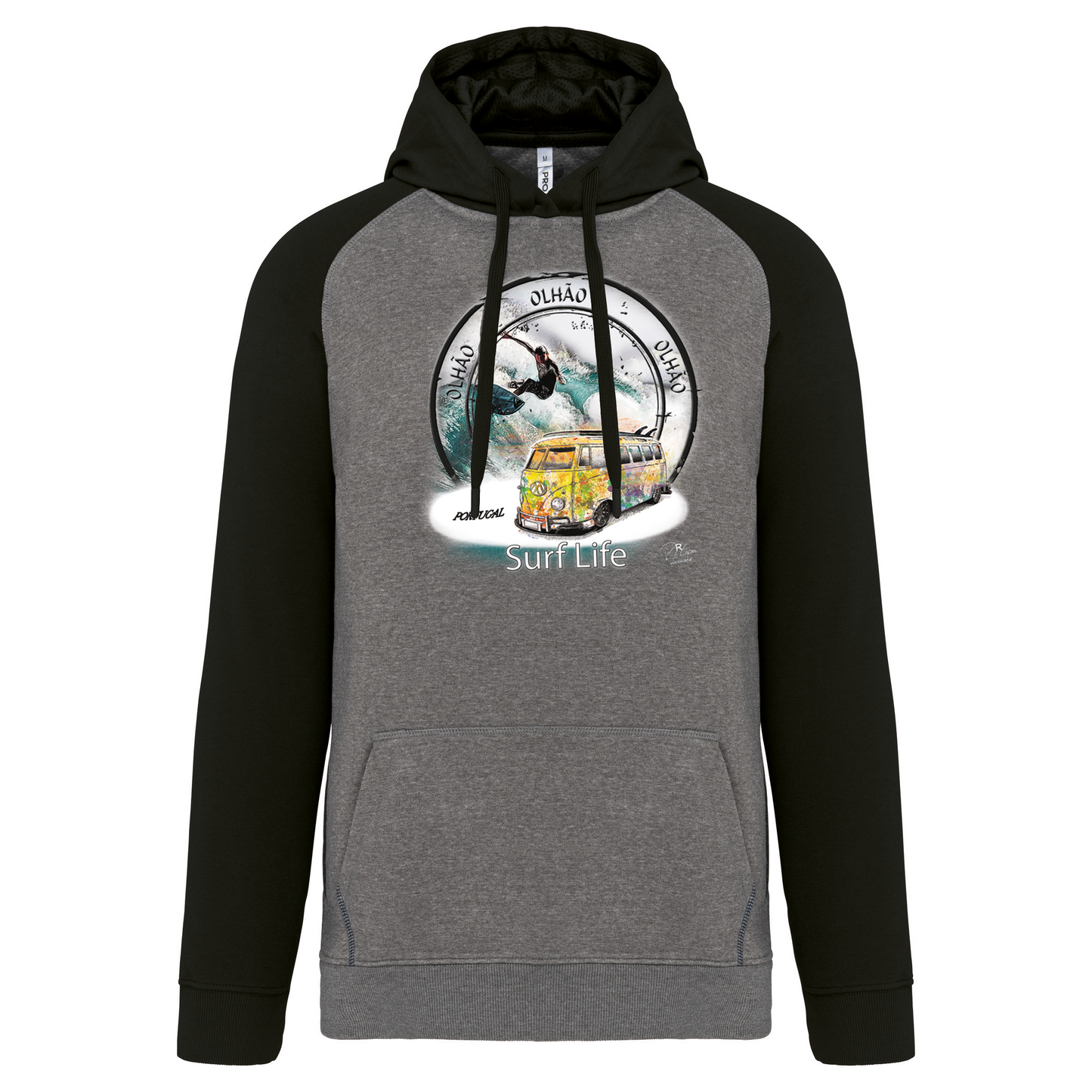 Sweatshirt Bicolor com capuz Surf Life Olhão