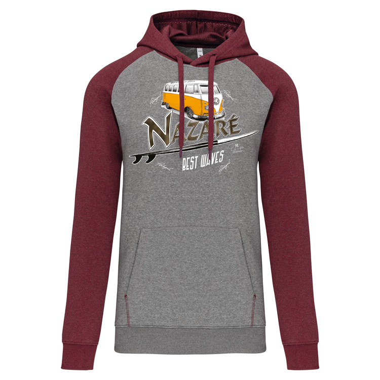 Sweatshirt Bicolor com capuz Pão de Forma Nazaré
