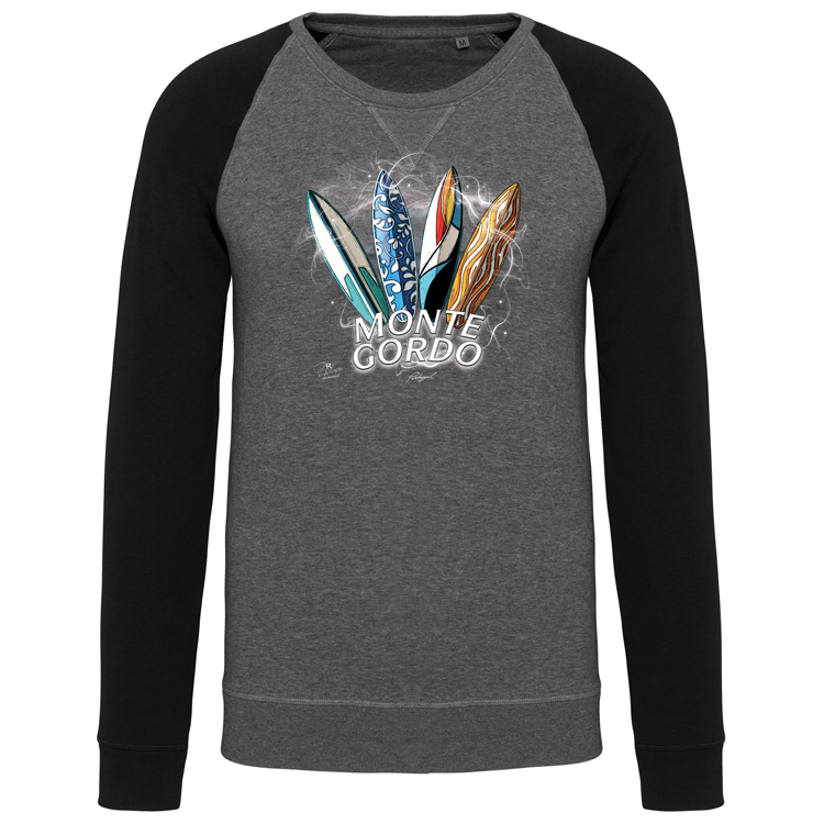 Sweatshirt Bicolor sem capuz Surfboards Monte Gordo