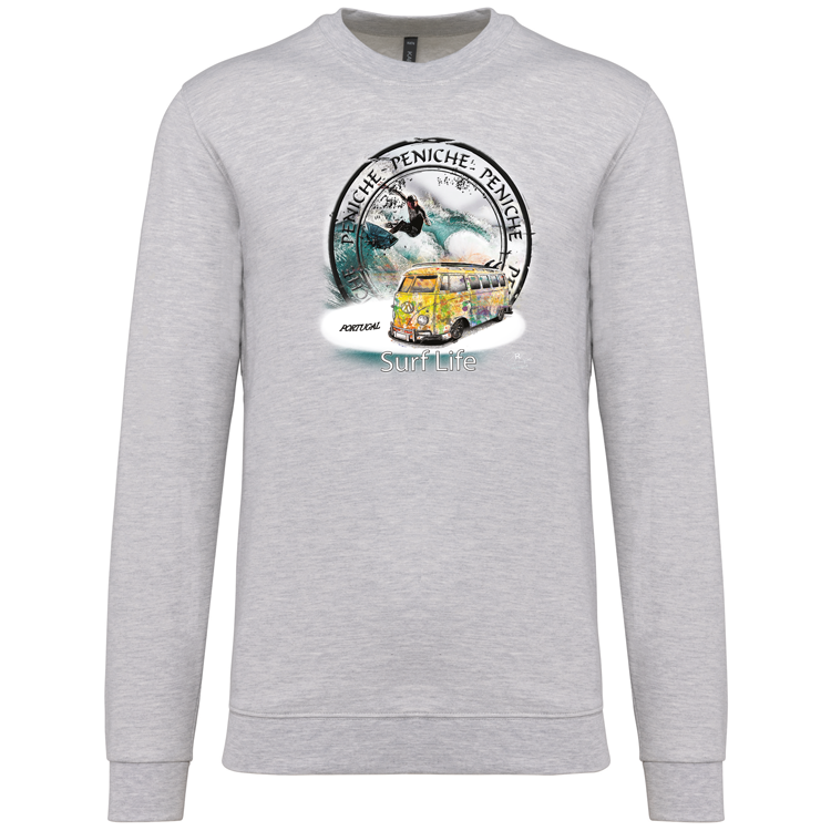 Sweatshirt Kariban sem Capuz Surf Life Peniche