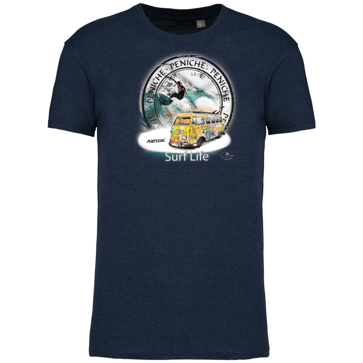 T-Shirt Algodão Biológico Surf Life Peniche
